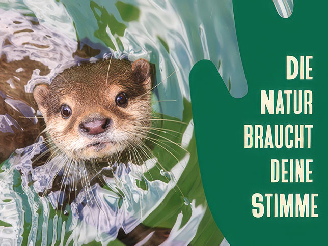 Protestplakat: Hände weg von unserer Natur!